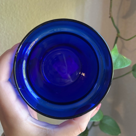 Vintage Libbey Cobalt Blue Pots Set Of Two - Picture 4 of 5